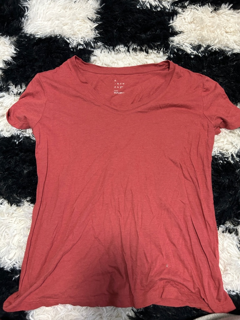 a new day Scoop Neck Short Sleeve Tee - Rust